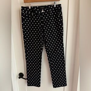 White House Black Market Black and White Polka Dot Jeans